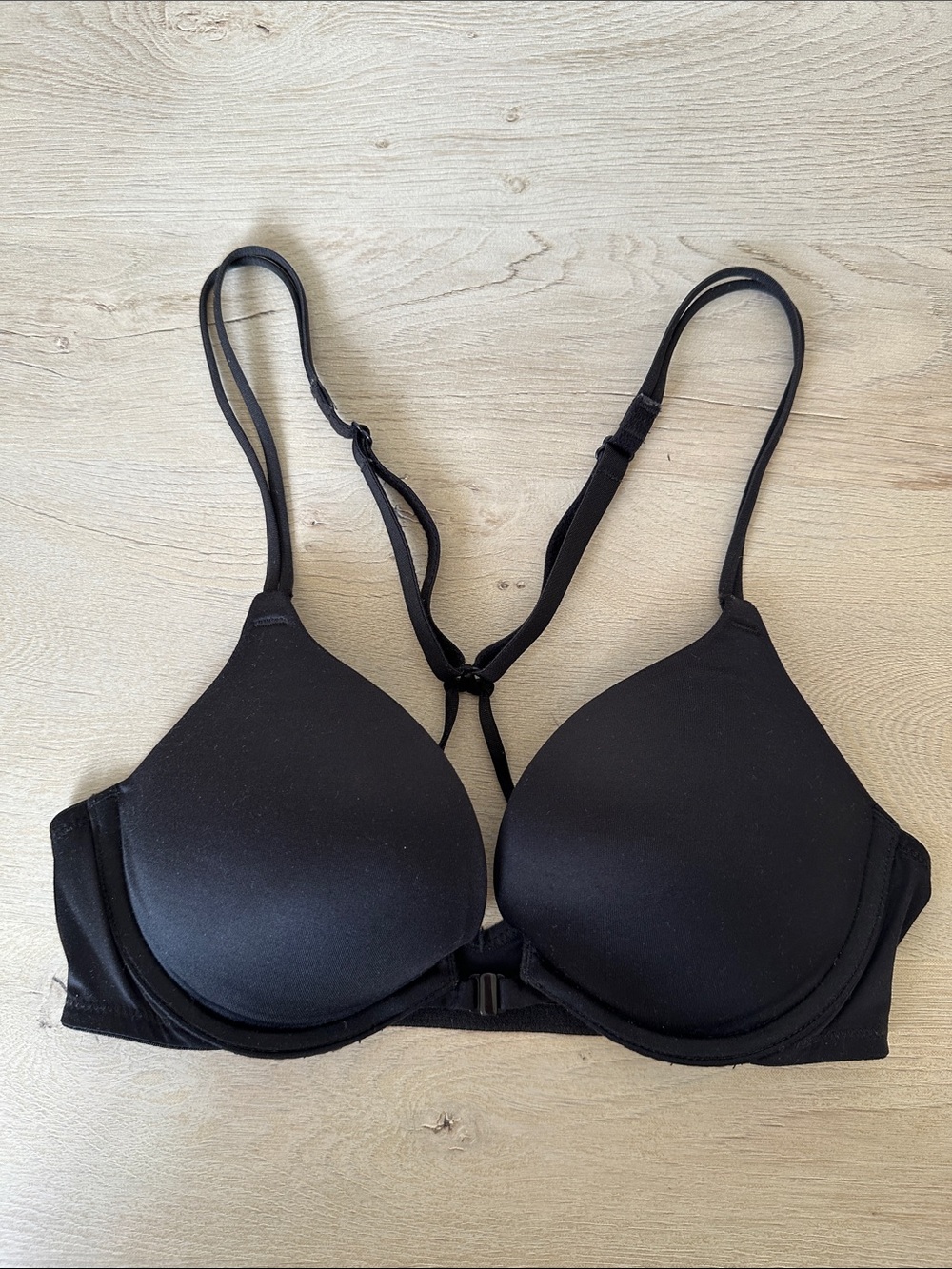 Victoria’s Secret Black T-Shirt Bra with Racerback Straps